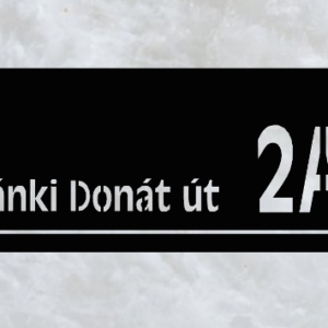 Modern házszámtábla