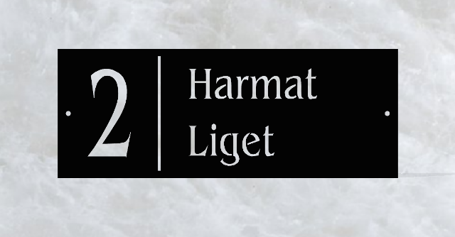 Modern házszámtábla