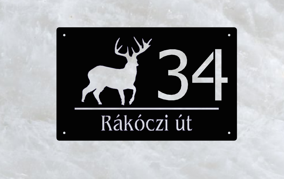Szarvas házszámtábla