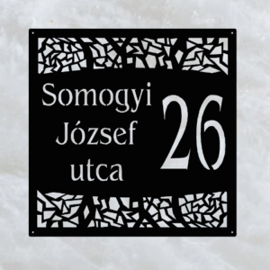 Házszámtábla modern