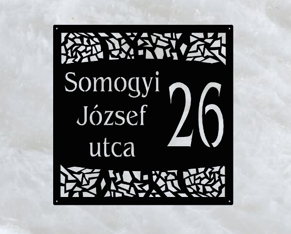 Absztrakt házszámtábla