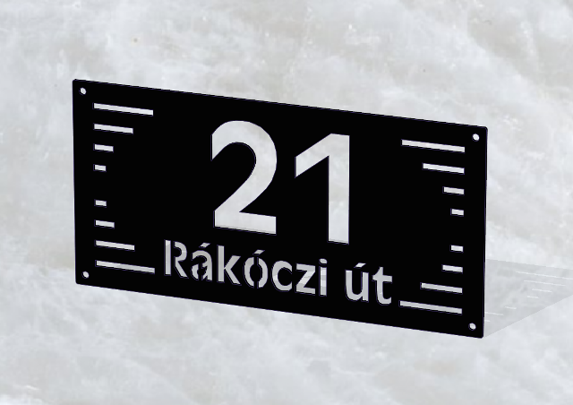 Design házszámtábla