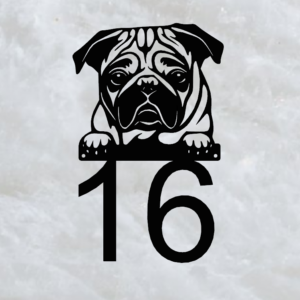 Angol Bulldog házszámtábla