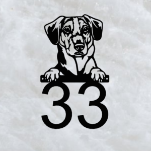 Házszámtábla kutyás