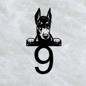 Dobermann házszámtábla