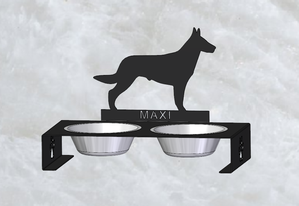 Malinois kutyatál tartó