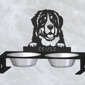 Egyedi kutya etetőtál tartó- Berni pásztor