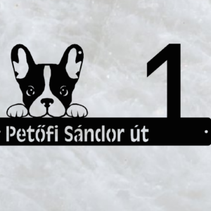 Francia bulldog házszám