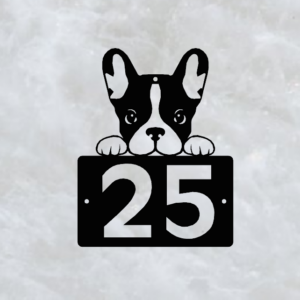 Francia bulldog házszám