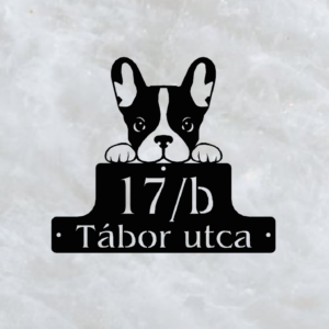 Francia bulldog házszám