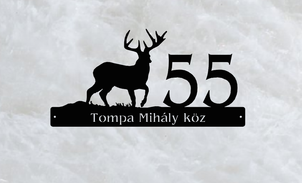 Szarvas házszámtábla