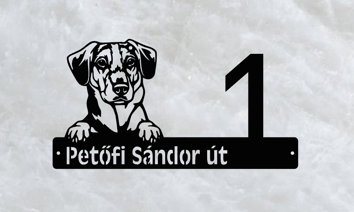 Tacskós házszámtábla