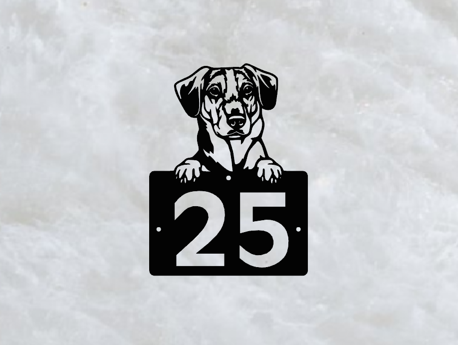 Tacskós házszámtábla