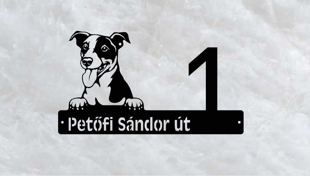 Terrier házszámtábla