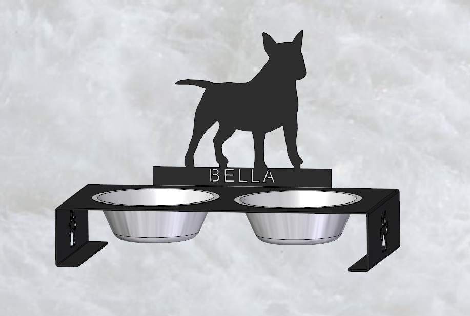 Bullterrier kutyatál tartó