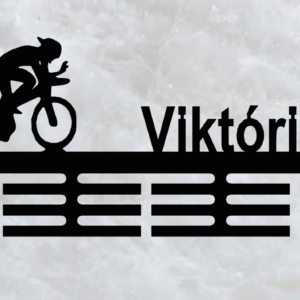 Kerékpáros éremtartó