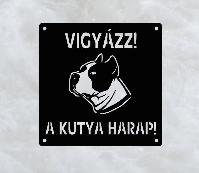 Kutyás tábla - Amerikai staffordshire terrier