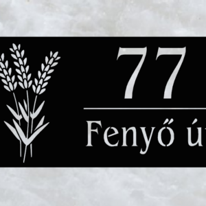 Levendula mintás házszámtábla