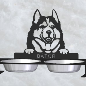 Egyedi etetőtál tartó - husky