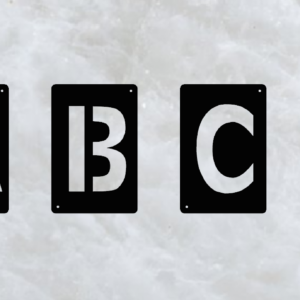 Házszámtábla - Közepes betű