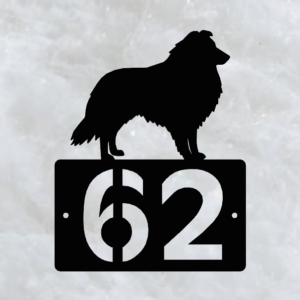 Skót juhász házszámtábla