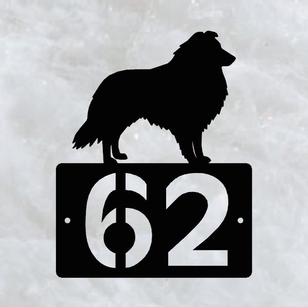 Skót juhász házszámtábla