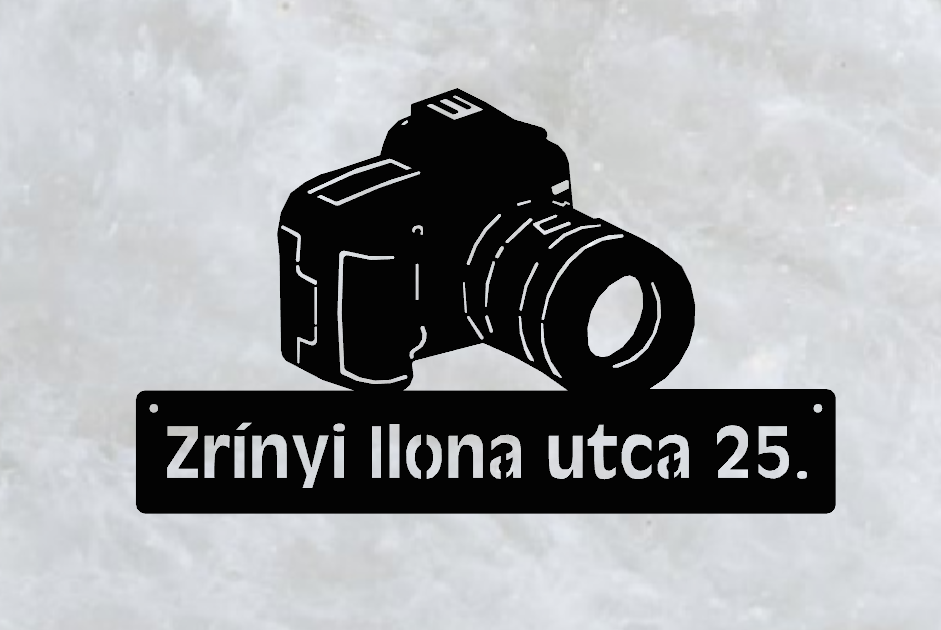 Fotós házszámtábla