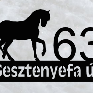 Lovas házszámtábla