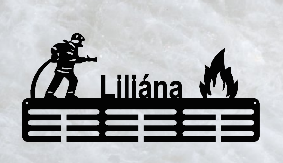 Tűzoltó éremtartó