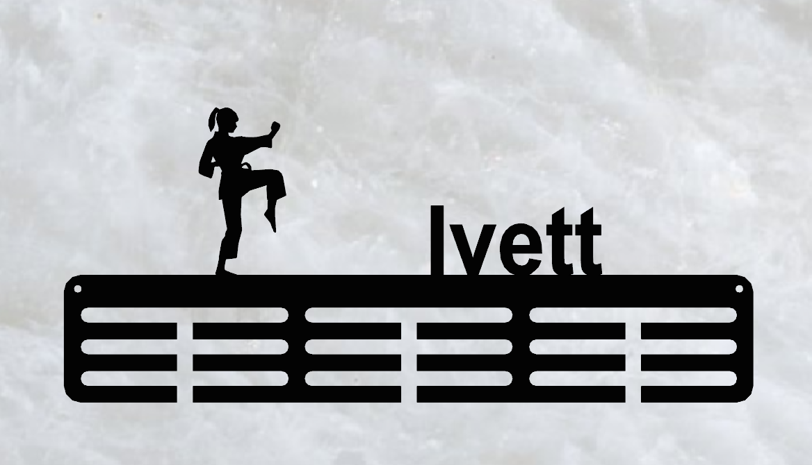 Női karate éremtartó